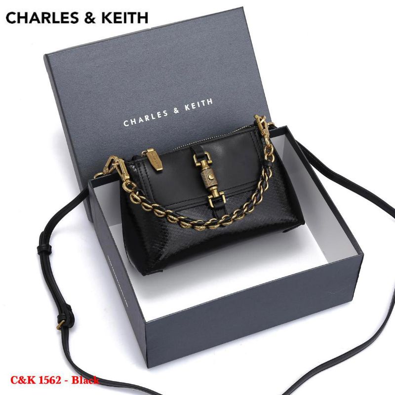 CHARLES KEITH 1562 Atlas Chain Handle.HANDBAG CK. | Shopee Malaysia