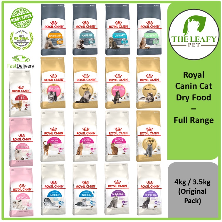 Royal Canin Cat Dry Food Full Range 4kg / 3.5kg Original Pack