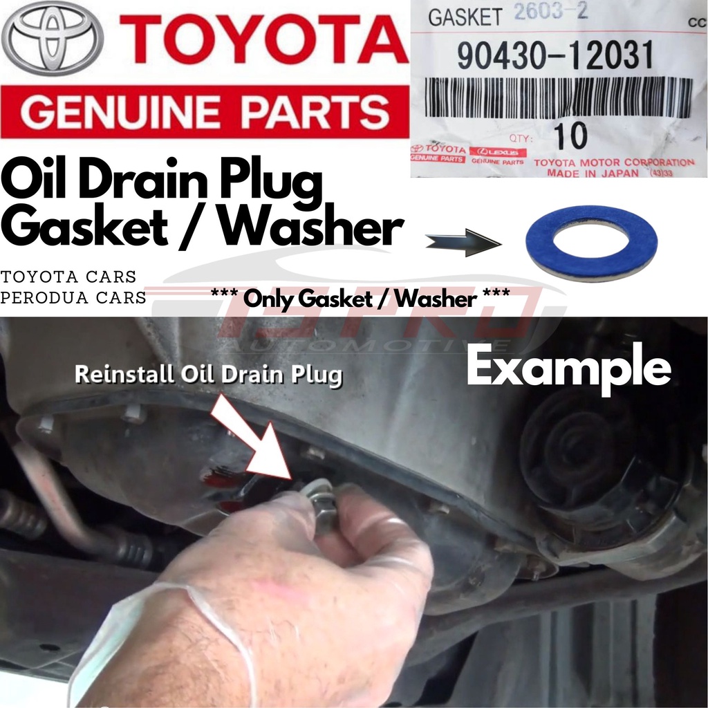 [12mm hole] Toyota Vios Altis Camry Perodua Myvi Axia Bezza Genuine Oil