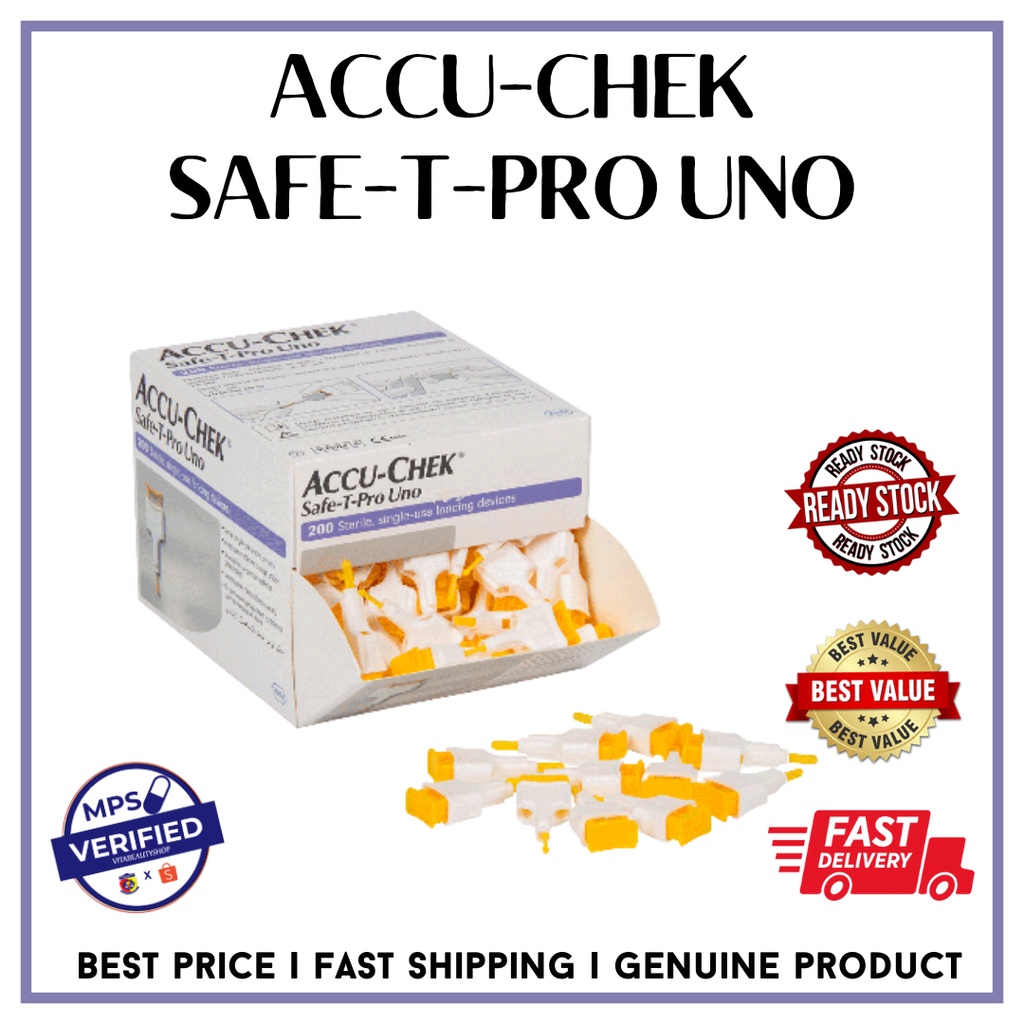 ACCUCHEK SafeTPro Uno Singleuse Lancet Device 25PCS/50PCS/200PCS