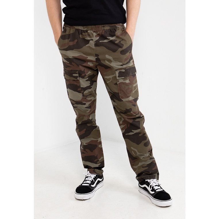 Hollister Camo Cargo Slim Straight PullOn Pants Shopee Malaysia