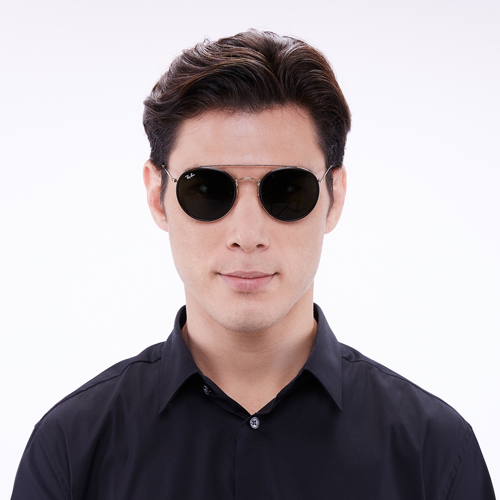 Ray-Ban Round Double Bridge Unisex Global Fitting Sunglasses (51 mm)  RB3647N 001 | Shopee Malaysia