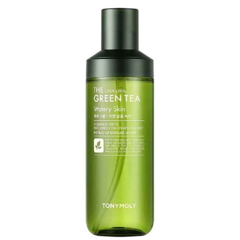 TONYMOLY The Chok Chok Green Tea Watery Skin Toner 6.08 fl.oz / 180ml (Expiry date: 2028.04)