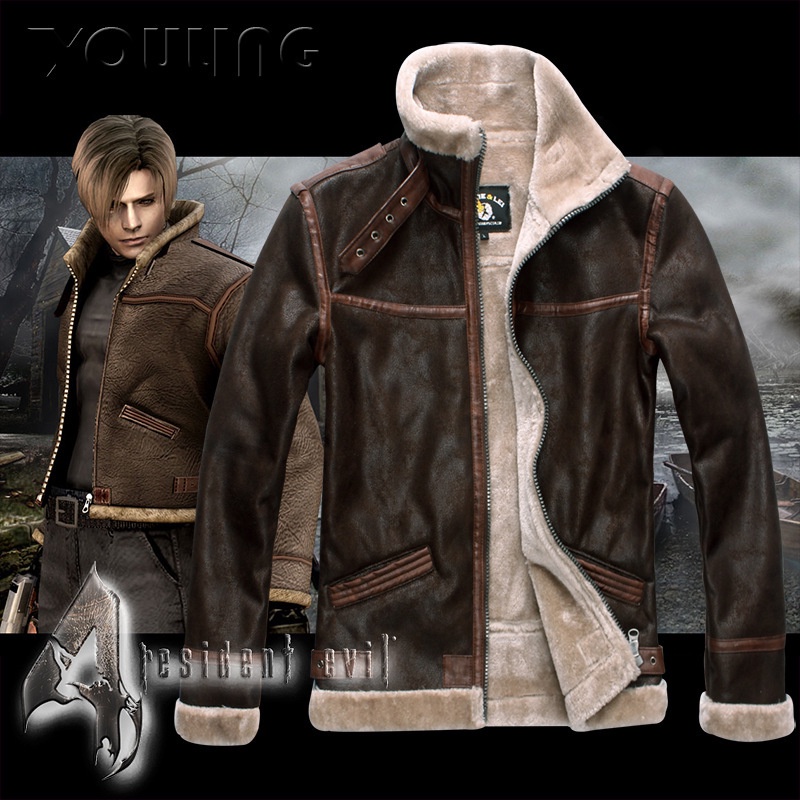 Biochemical 4 Leon Same Style Jacket cos Leather Game Merchandise Autumn Winter Men's Clothing