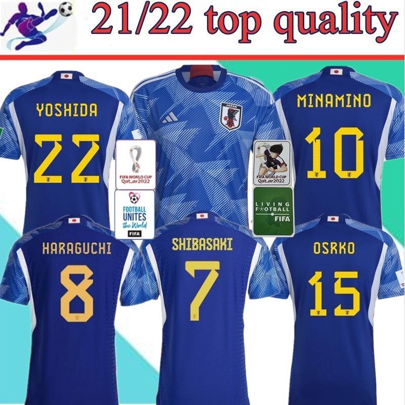 2022 Japan Football Jersey Home Blue World Cup 2021 2022 Japan Anime