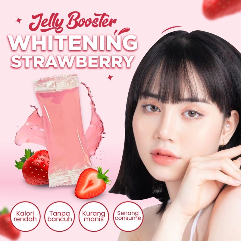 Direct kilang jelly Whitening Booster Premium Cerah Glowing 1pcs 10gram campuran strawberry