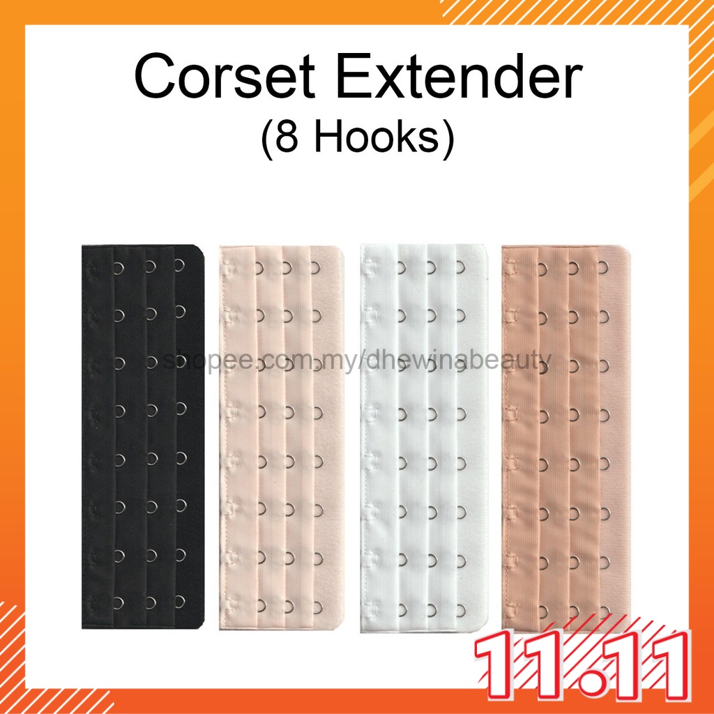 8 Hooks 3 Rows Bra Extender Extension Bras Elastic Back Girdle Nursing