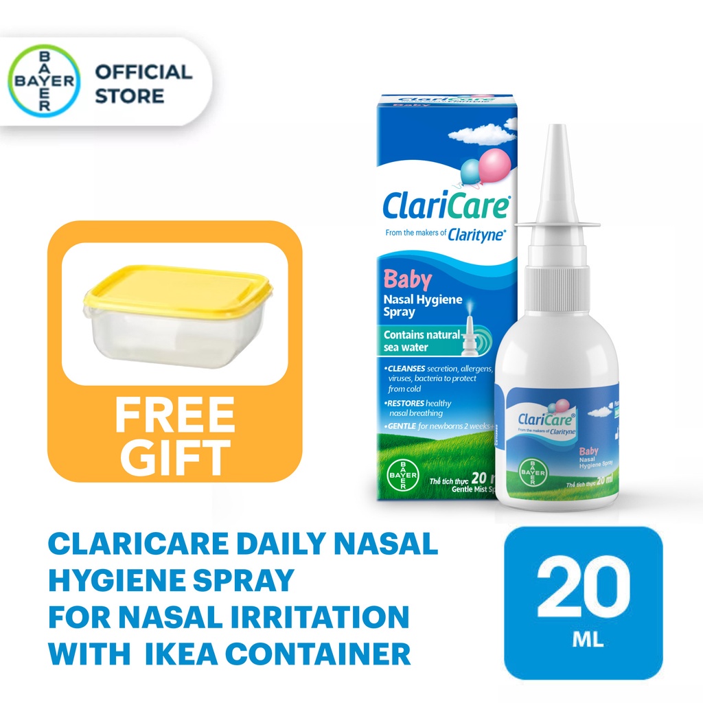 ClariCare Daily Nasal Hygiene Spray For Nasal Irritation & Blockage For