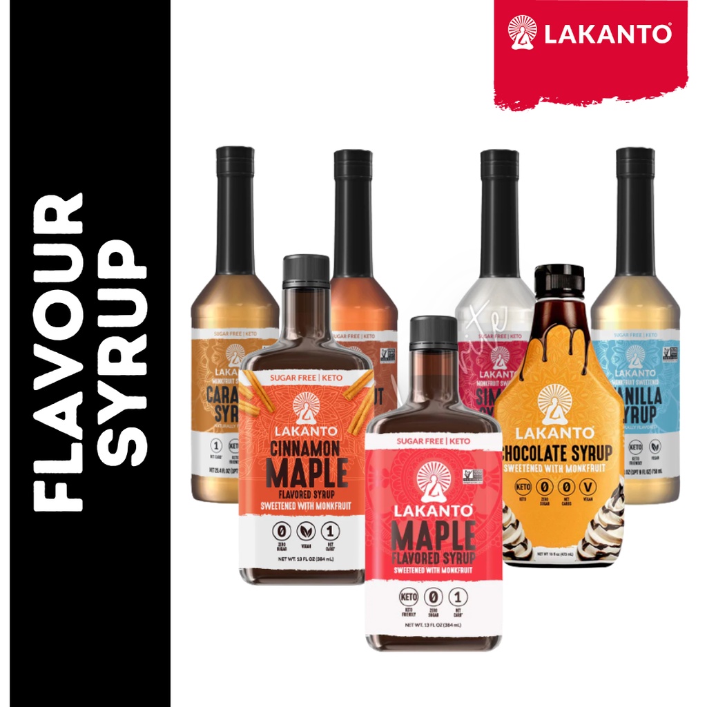Lakanto Maple Flavored Syrup / Cinnamon Maple / Chocolate Syrup