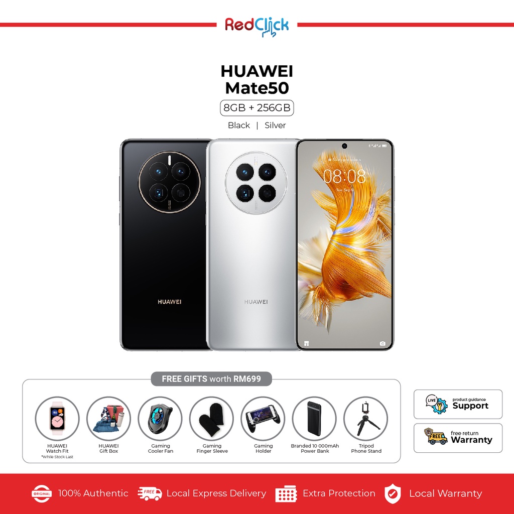 Huawei Mate 50 4G LTE /CET-LX9 (8GB+256GB) Original HUAWEI Malaysia Set ...