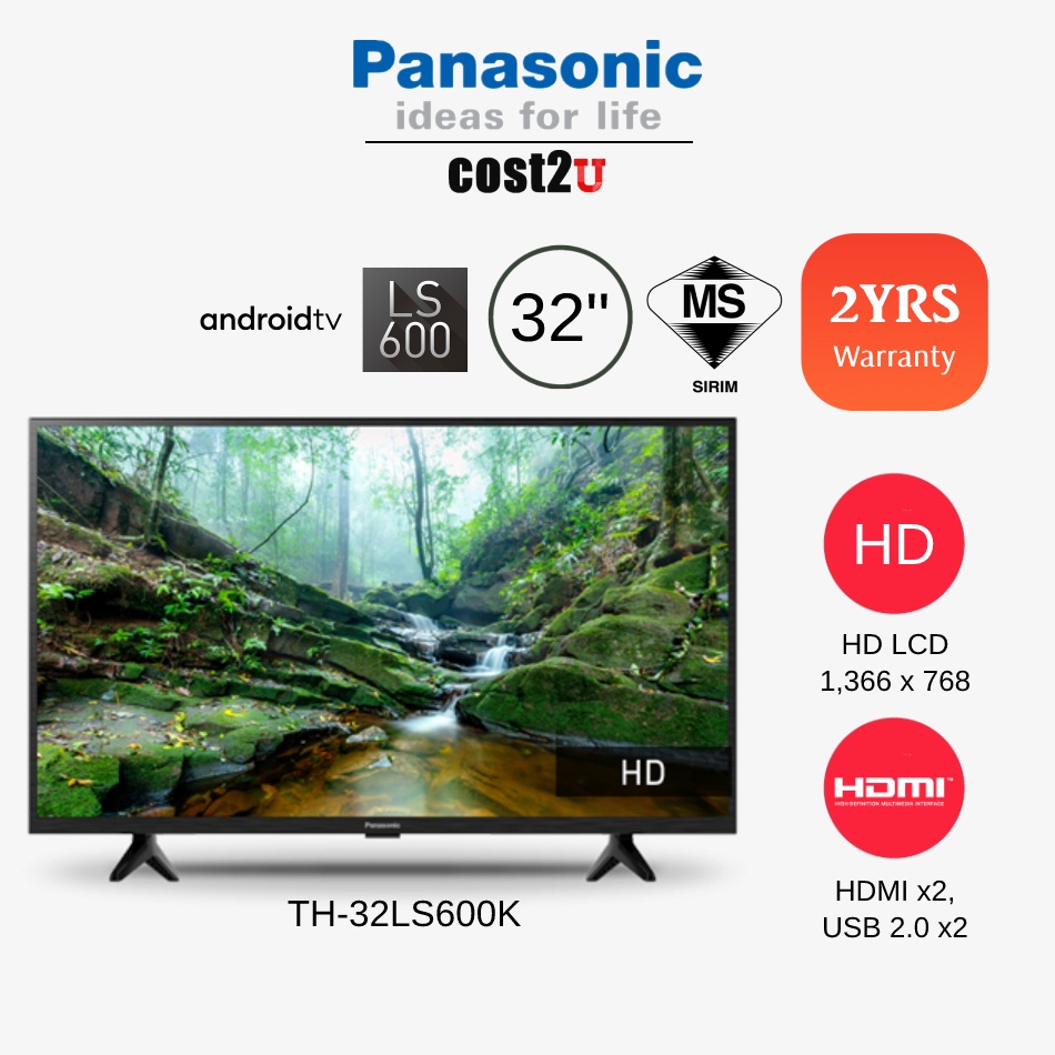 Panasonic/Isonic 32"/43" LED HD Android TV - WiFi | TH-32LS600K TH43NS600K Television Televisyen 電視機
