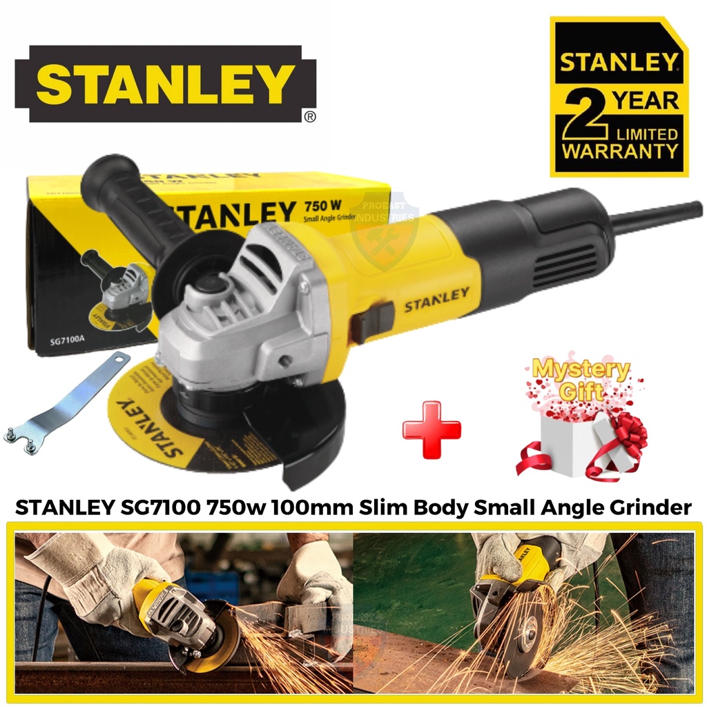 STANLEY SG7100 SLIM SMALL ANGLE GRINDER 750W 100MM [ STGS6100