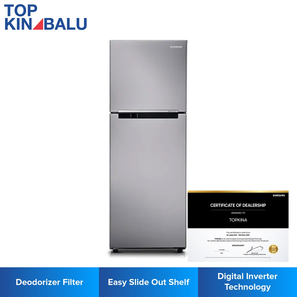 [SABAH ONLY] SAMSUNG 270L RT22FARADSA/ME TOP MOUNT FRIDGE WITH DIGITAL INVERTER