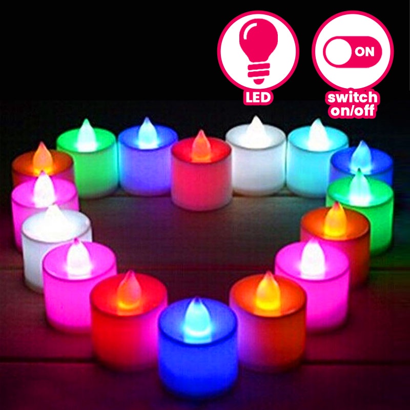 Flicker Flameless Smokeless Romantic LED Candle Night Light Lamp Wedding Party Lampu Lilin 蜡烛灯