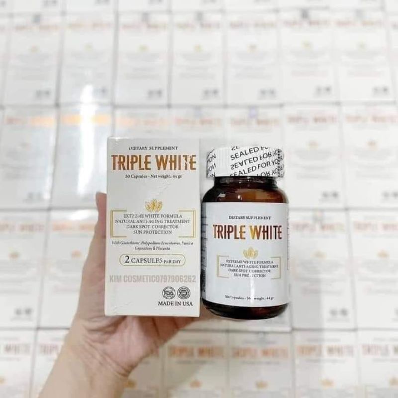 Triple White Dietary Supplement 50Capsules Glutathione Whitening