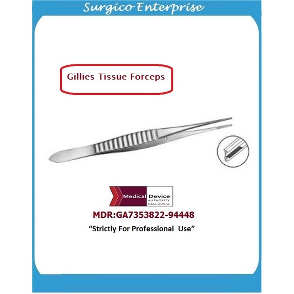 Gillies Toothed Dissecting Forceps Shopee Malaysia