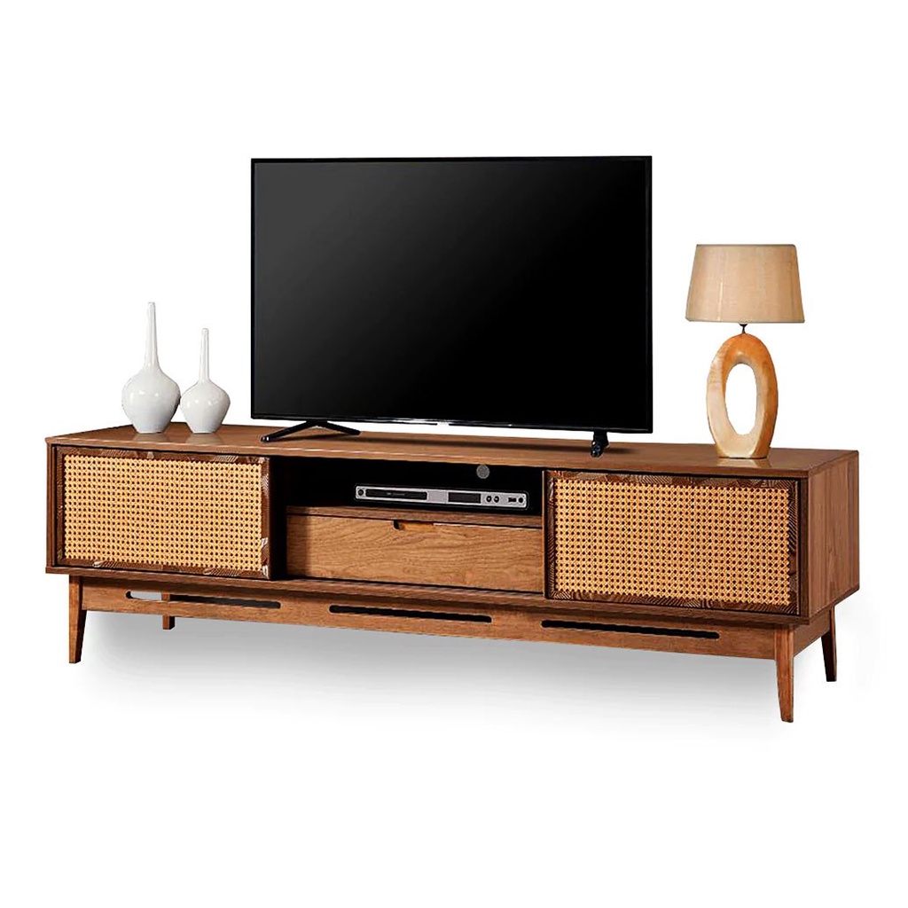 LANCCO New Bohemian Rattan Series Tv And Coffee Table Living Room Designer Interior
