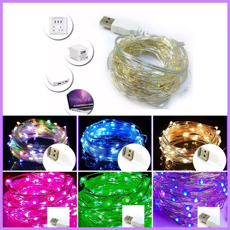 Lampu hiasan led Fairy light strip light decorative light USB 1M ...