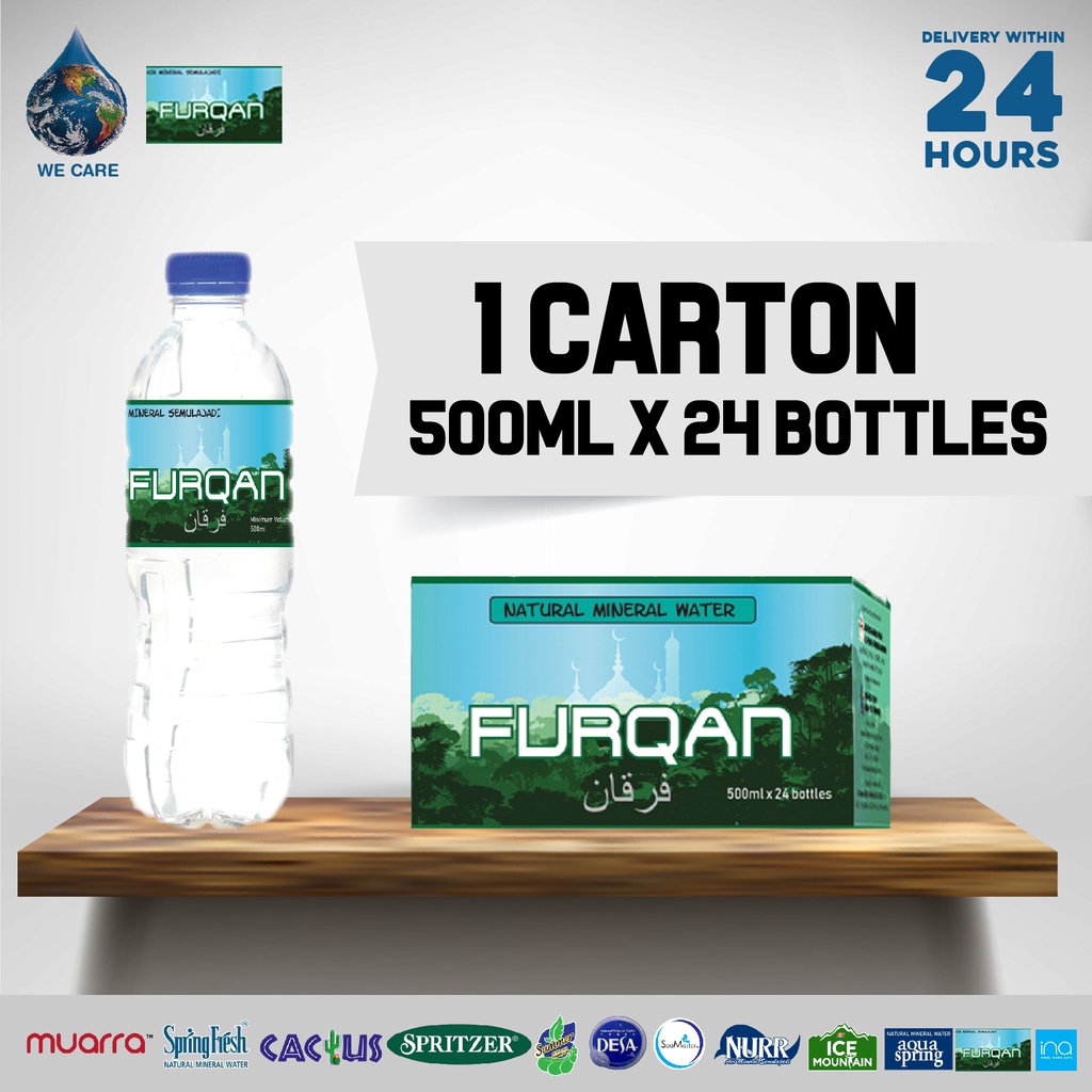 FURQAN Mineral Water (500ml x 24 Bottles x 1 Carton)