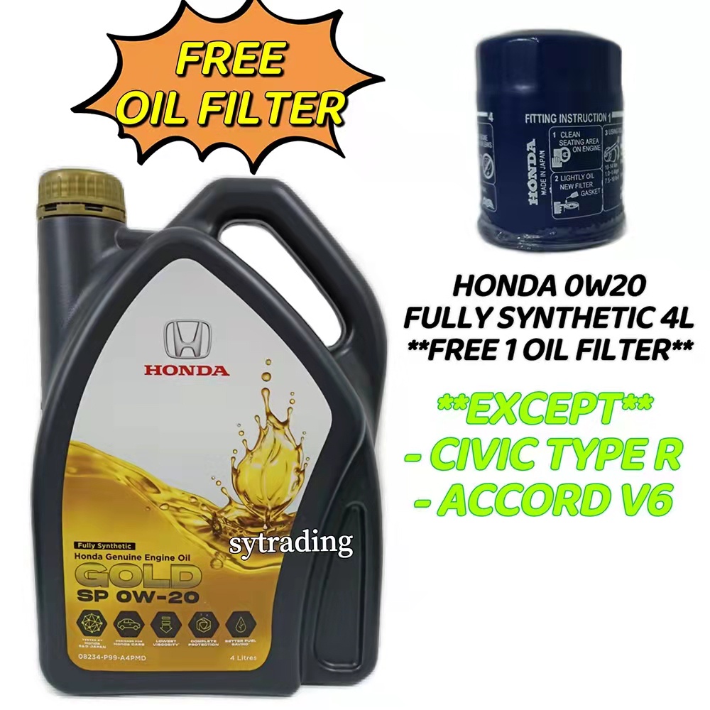 Honda SN 0W-20 Ultra Green Engine Oil Fully Synthetic 0W20 4L + FREE ...