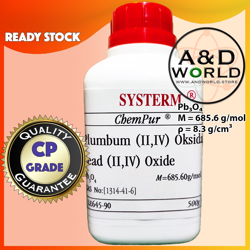 Lead (II,IV) oxide 500g Lead tetroxide Systerm Shopee Malaysia