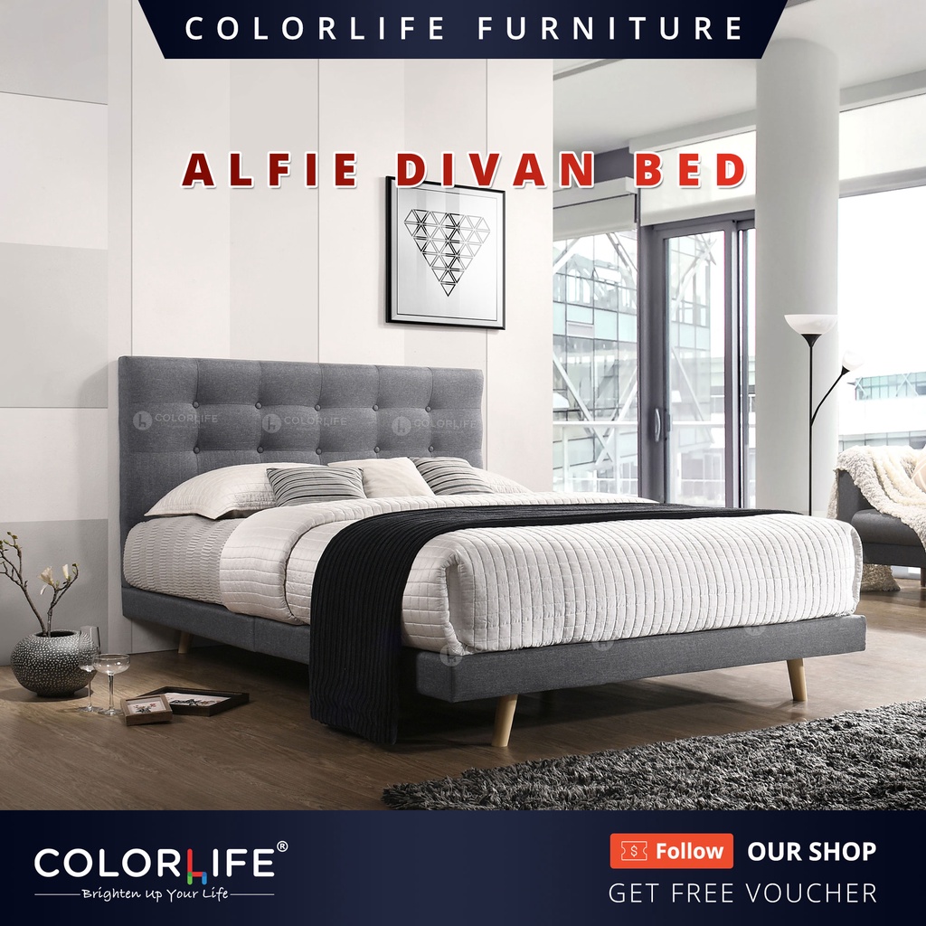 Color Life Alfie Divan Bed / King Size only / Bedroom Furniture / Affordable Bed