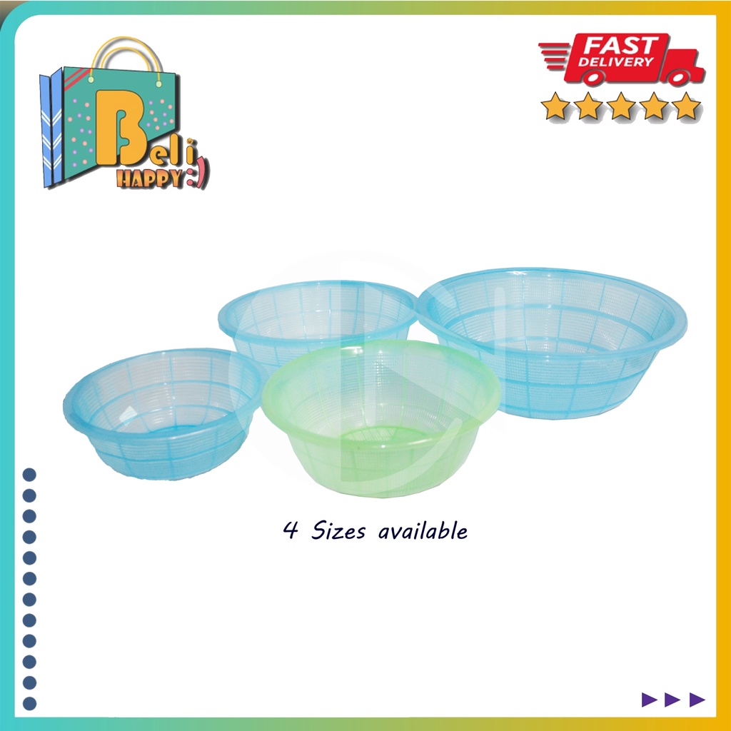 Good Quality Round Plastic Colander Set/ Fruit Vegetable Basket