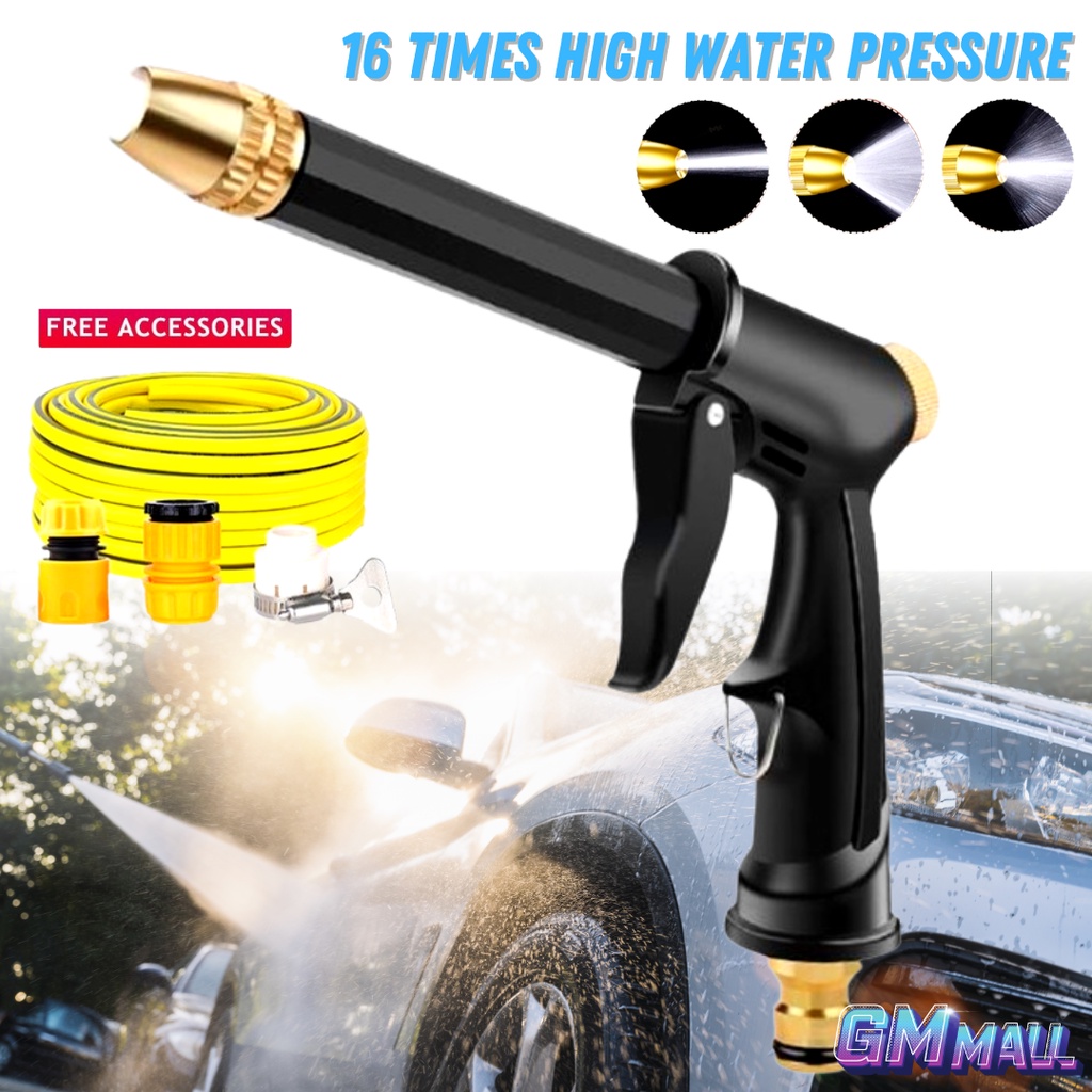 HIGH PRESSURE WATER GUN Portable Water Jet Spray Cleaning Car Wash Machine Pipe Panjang Cuci