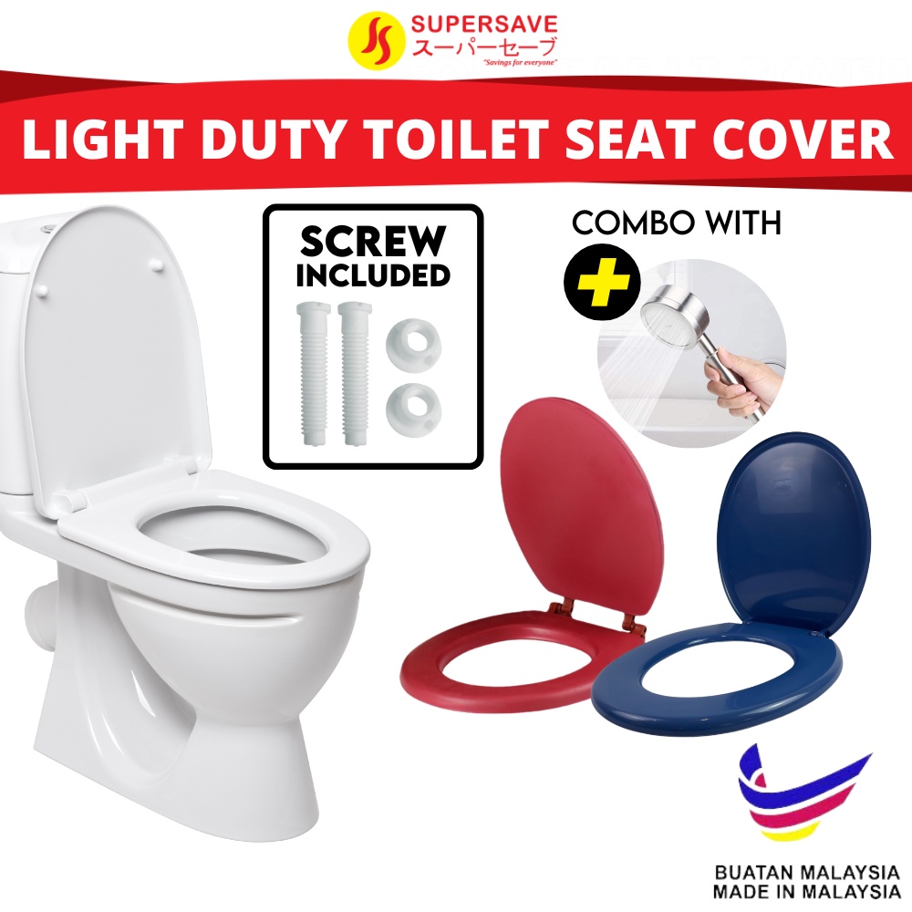 SUPERSAVE Toilet Bowl Seat Cover Light Duty WC Cover Seat Penutup Tandas Duduk Plastik Mangkuk