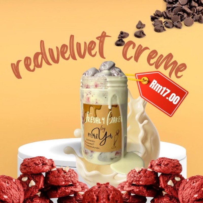 Choco chip dip cookies ? Redvelvet dip cookies ?