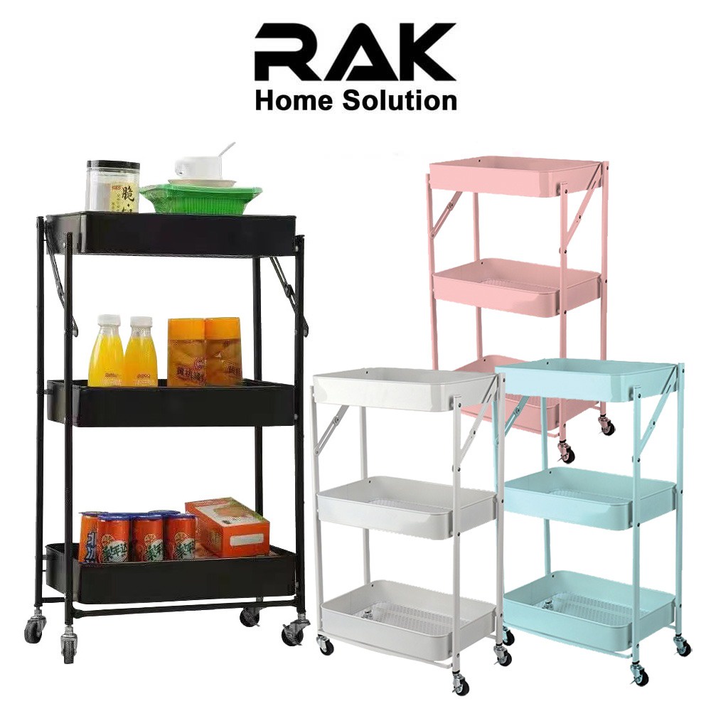 RAK Troli Lipat Troli Penganjur Penjimatan Ruang Rak Dapur Serbaguna ...