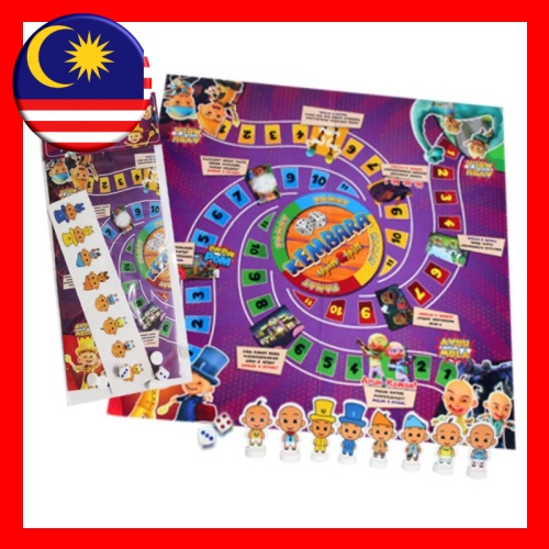 [ Local Ready Stocks ] Original Genuine Upin Ipin Board Game ( Kembara Alam Dino ) Kanak Sekolah