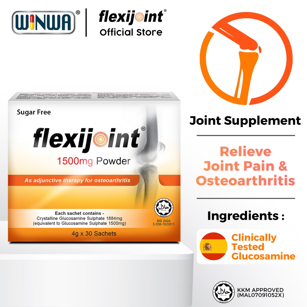 Flexijoint 1500mg Powder (30's) Glucosamine For Osteoarthritis