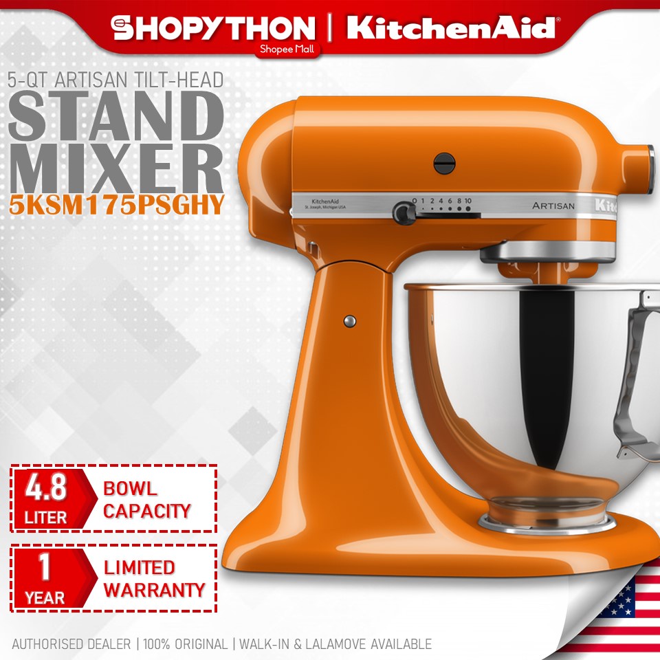 KITCHENAID 5Quart Artisan TiltHead Stand Mixer 5KSM175PSGHY Honey