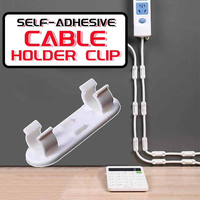 (10 pcs = 1 pack) Cable Holder Clips Wire Manager Cord Management Self
