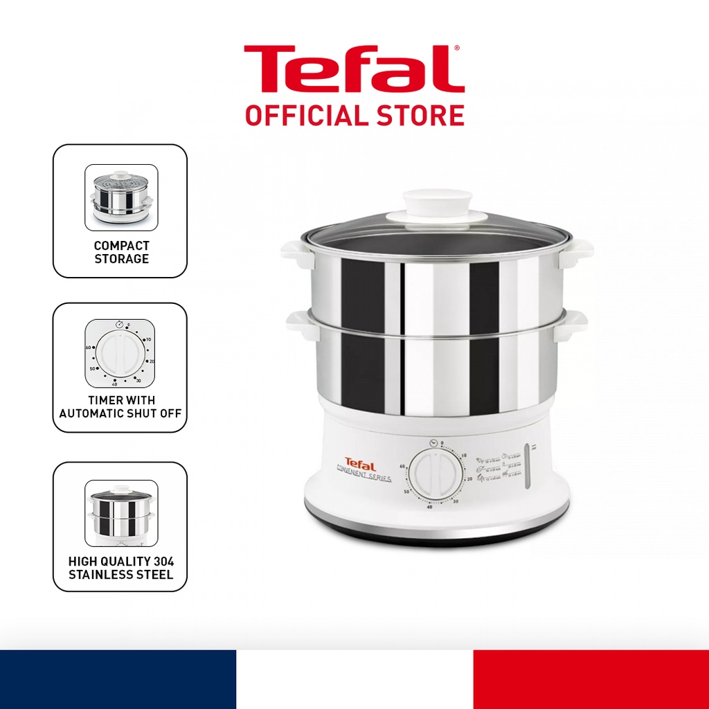 Tefal Convenient Stainless Steel Food Steamer/ Pengukus Elektrik
