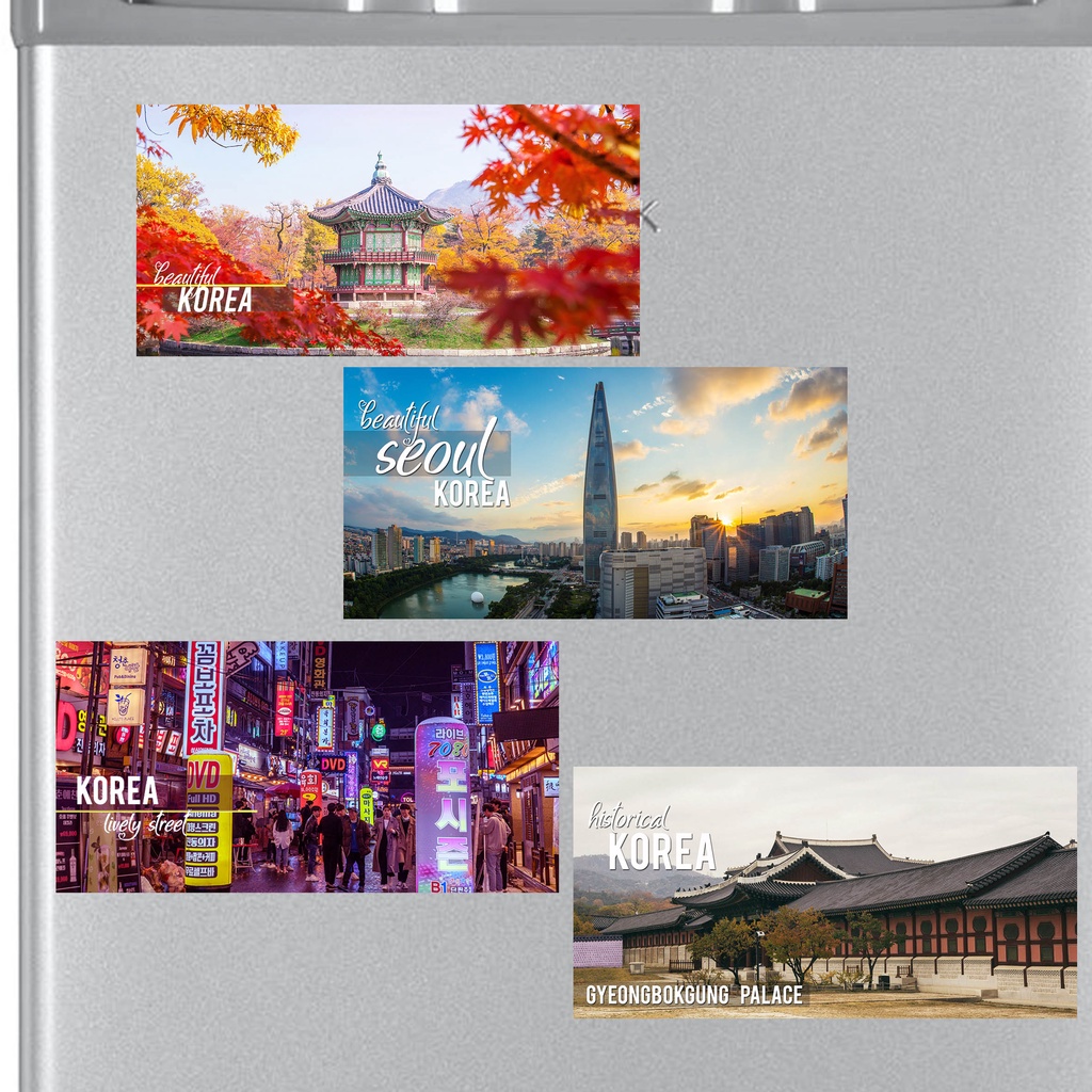 Korea Seoul Gift Souvenir Fridge Magnet Sheet 10 cm x 5 cm