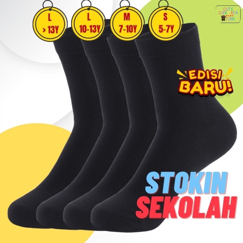 Stokin Sekolah School Socks 3 pasang (Hitam) Shopee Malaysia