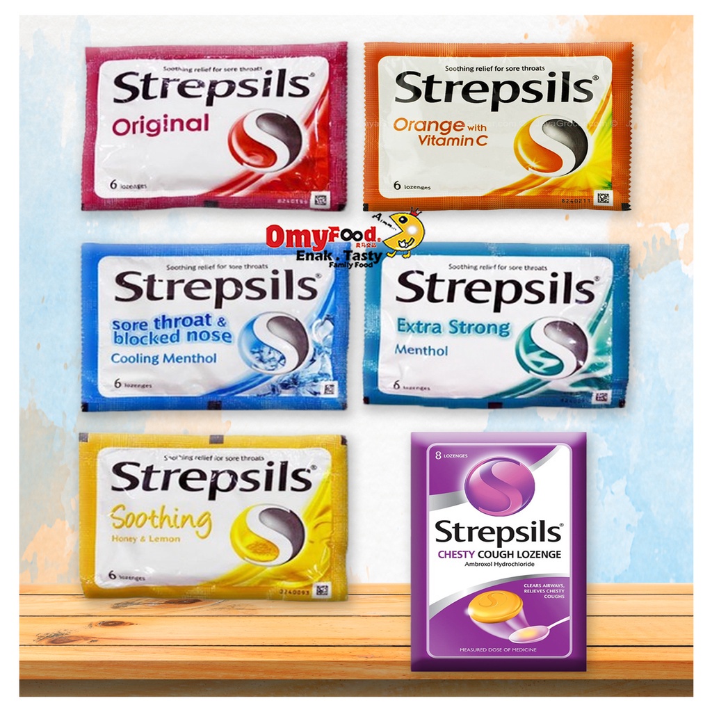 6 / 8 Lozenges Strepsils Candy [Chesty Cough/Soothing Honey&Lemon ...