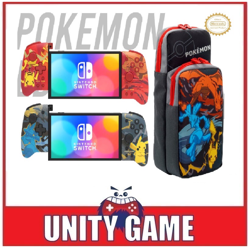 Hori NSW Nintendo Switch Pokemon Charizard, Lucario & Pikachu Edition ...