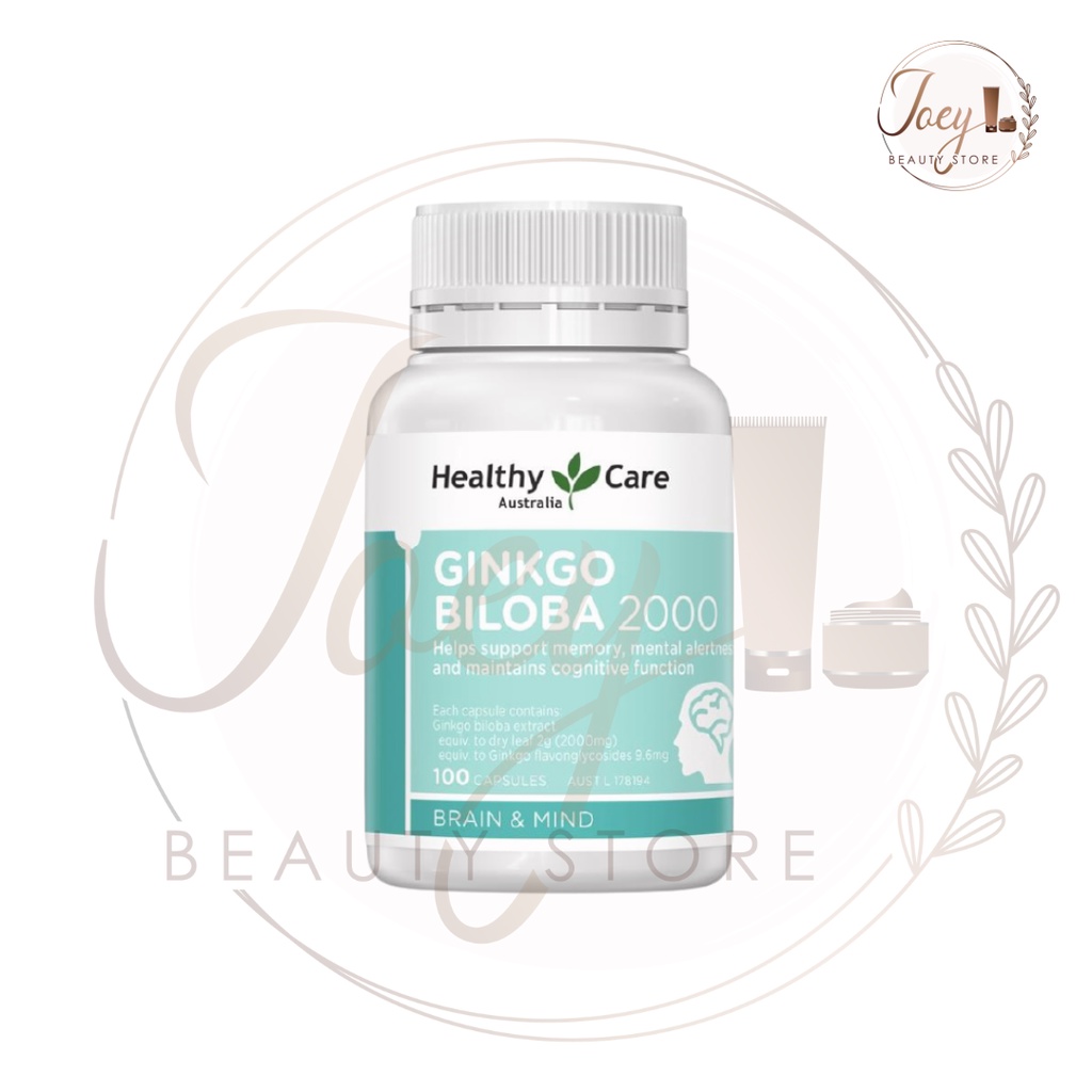 Healthy Care Ginkgo Biloba 2000 (100 capsules)【Ready Stock】Health Supplement by JBS Vitamin C B Complex