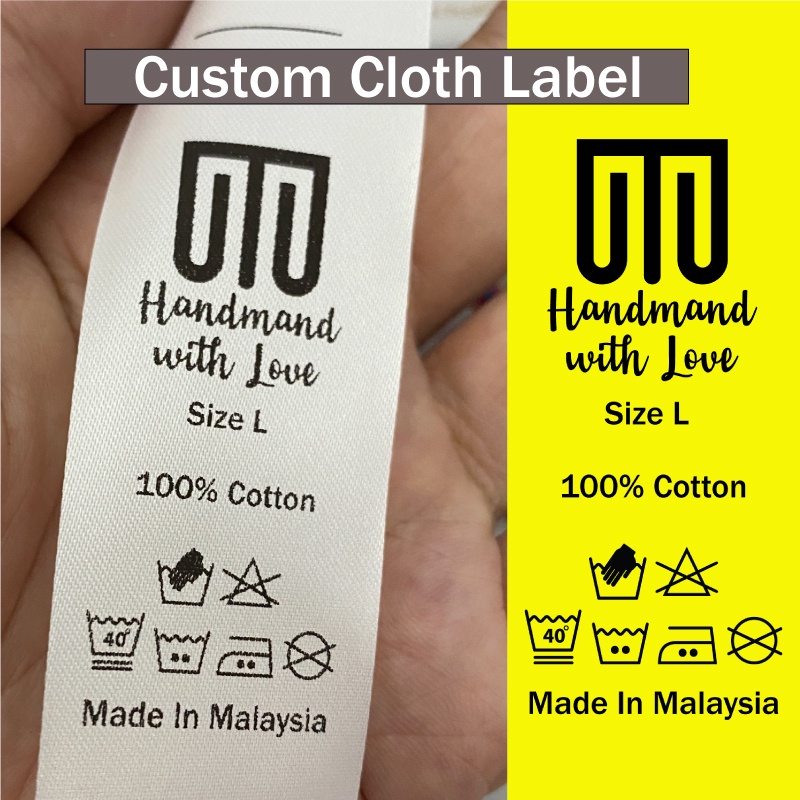 Custom Wash Care label Garment Label, Cloth Label Personalise