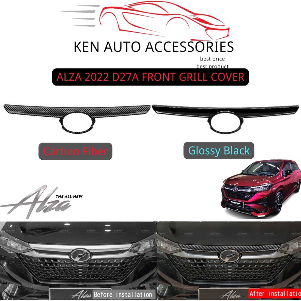 ALZA 2022 D27A FRONT GRILL COVER / FRONT GRILL TRIM GARNISH CARBON