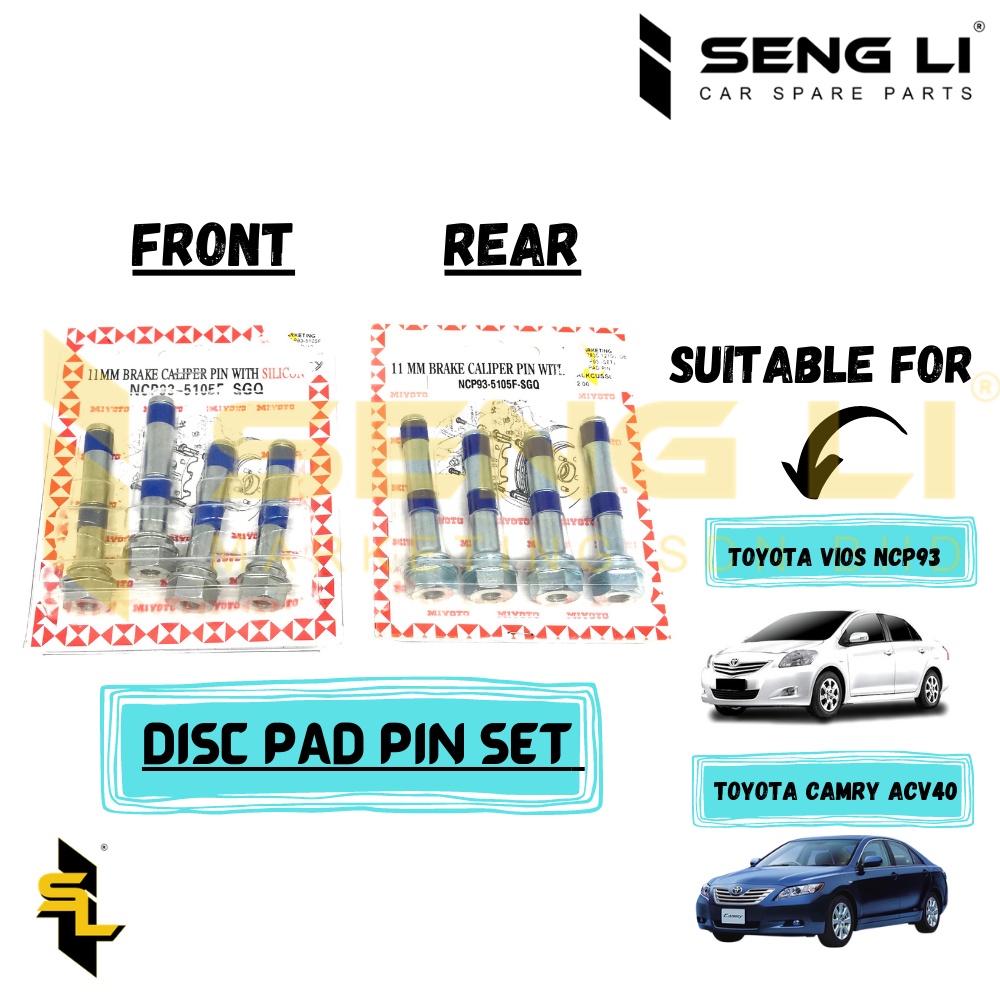 TOYOTA VIOS NCP93 / CAMRY ACV40 DISC PAD/DISC BRAKE PAD PIN/CALIPER ...