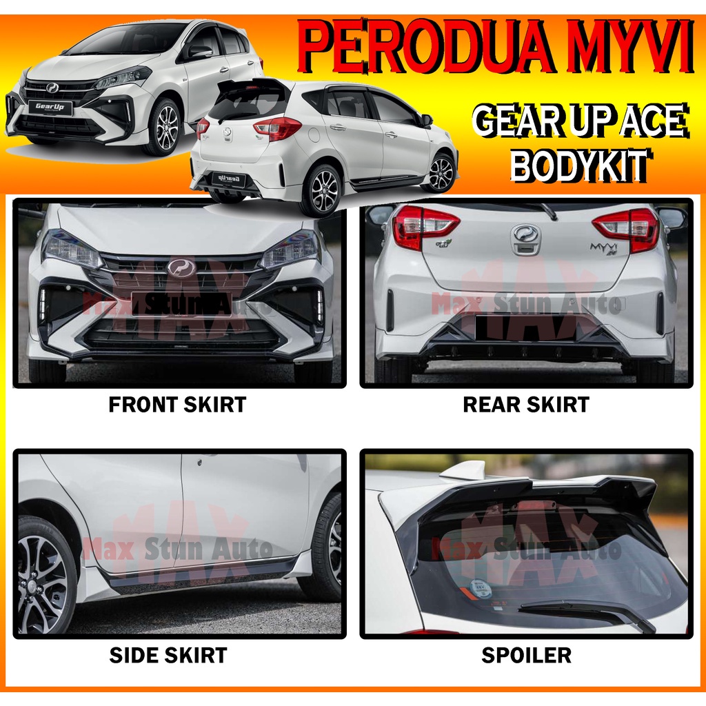 PERODUA MYVI 2022 FACELIFT GEAR UP FULLSET BODYKIT (GU) GEAR UP ACE ...