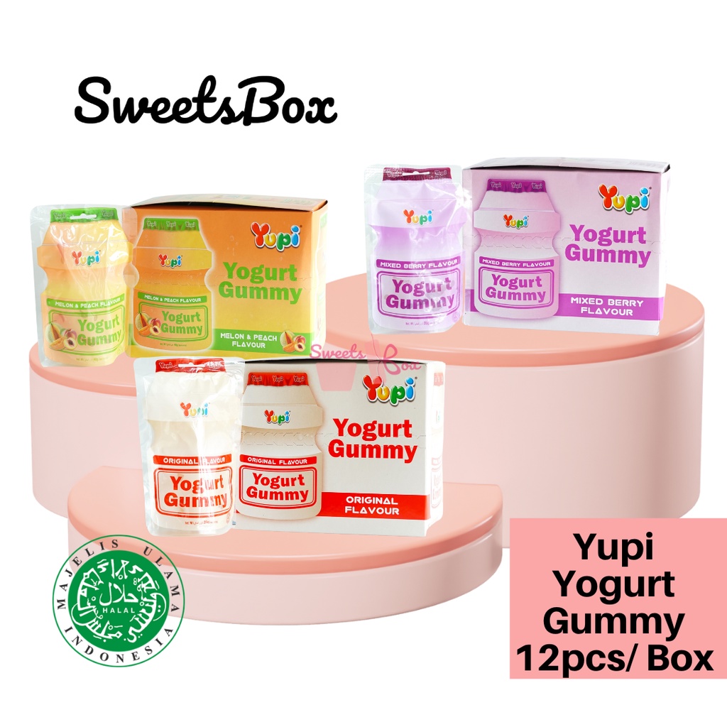 Sweetsbox Yupi Yogurt Gummy Box 12 Packs Per Box X 35gpack Original Mixed Berry Melon 