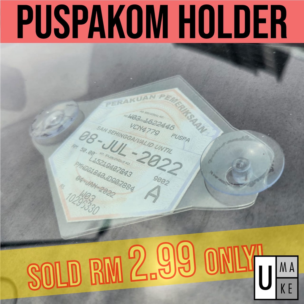 Ready Stock Puspakom Holder Car Roadtax Puspakom 4X4 Lorry Van Lori Trailer Komersial Kenderaan Road Tax Holder