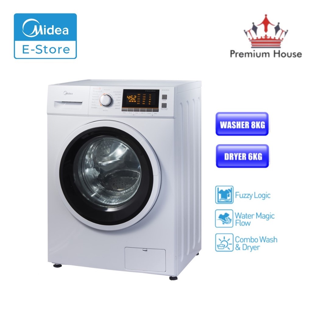 Midea MFC80DR1400 Front Load Washer Dryer 8KG /6KG Combo 2 In 1