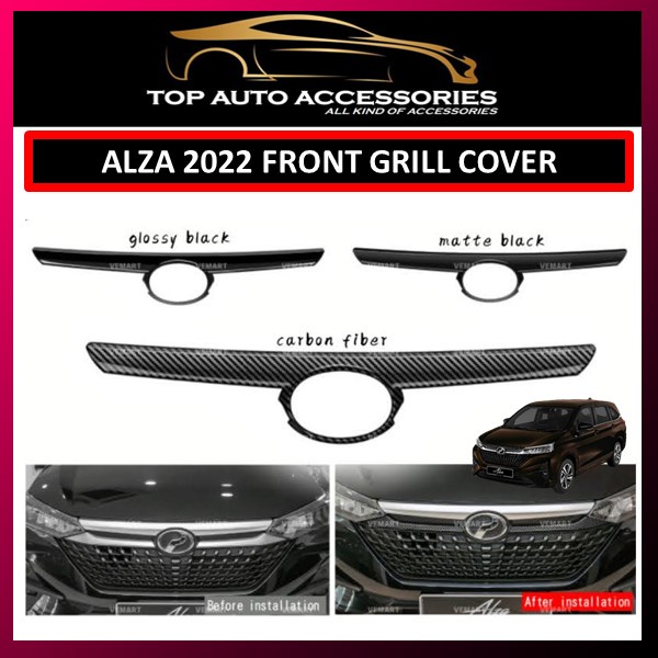 ALZA 2022 D27A FRONT GRILL COVER / FRONT GRILL TRIM GARNISH CARBON