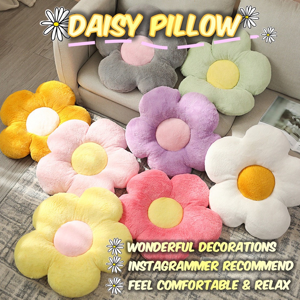 Inatreehouse. Daisy Flower Pillow, Sofa Cushion, Flower Plush Stuffed Toy, Daisy Doll, Flower Petal Pillow, Bantal Bunga